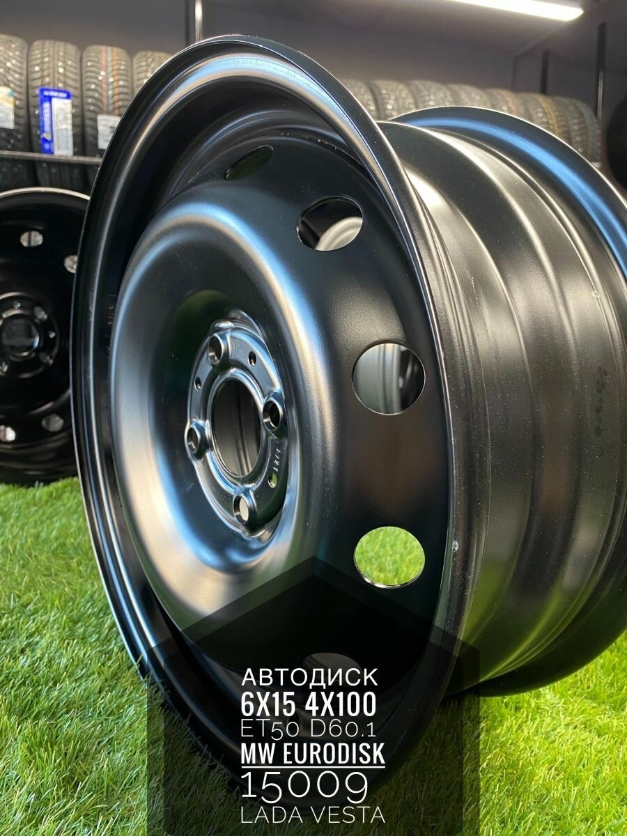 фото Автодиск 6x15 4x100 ET50 D60.1 MW Eurodisk 15009 Lada Vesta черный