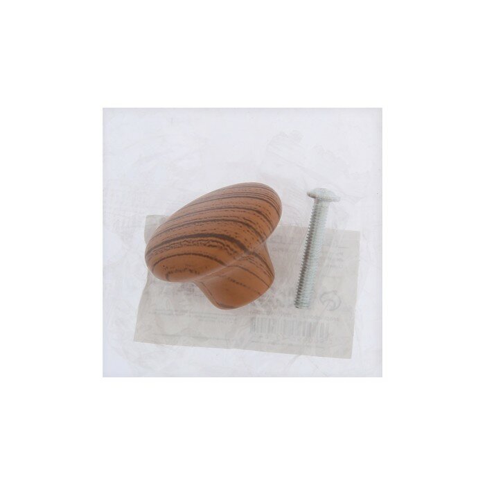 Ручка-кнопка CAPPIO, РК106, d=33 мм, пластик, цвет орех - фотография № 4