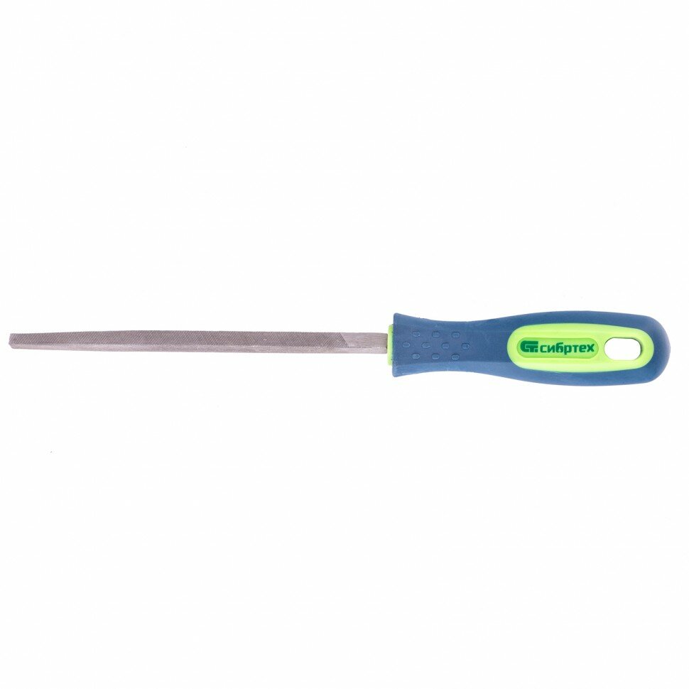 фото Напильник, 150 мм, трехгранный, двухкомпонентная рукоятка, №2 Сибртех
