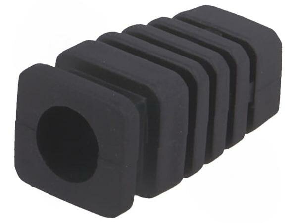 Амортизатор KRADEX Z-7/ODG/BK, Амортизатор, резина, L 22,4мм, черный, Диам. провода 7мм, 1шт