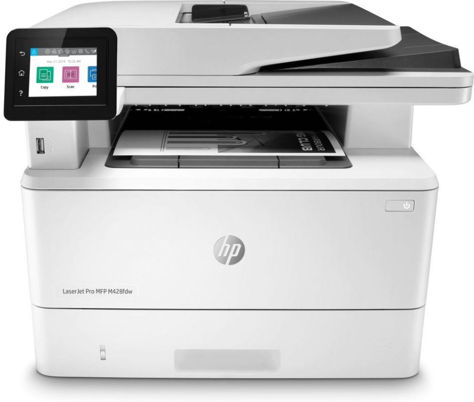 LaserJet Pro MFP M428fdw (W1A30A) {мфу, A4, 600x600dpi, up to 4800x600, 512Mb, Duplex, 2 trays 100+250, ADF 50, USB2.0+Walk-Up/GigEth/WiFi/NFC,ePrint,AirPrint,1y warr}