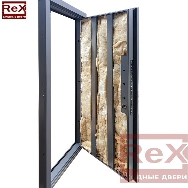Входная металлическая дверь RеX (рекс) 13 Бетон темный / ФЛ-117 Сандал белый - фотография № 6