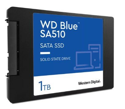 Western digital WD SSD Blue SA510, 1.0TB, 2.5" 7mm, SATA3, R W 560 530MB s, IOPs 95 000 84 000, TBW 400 WDS100T3B0A