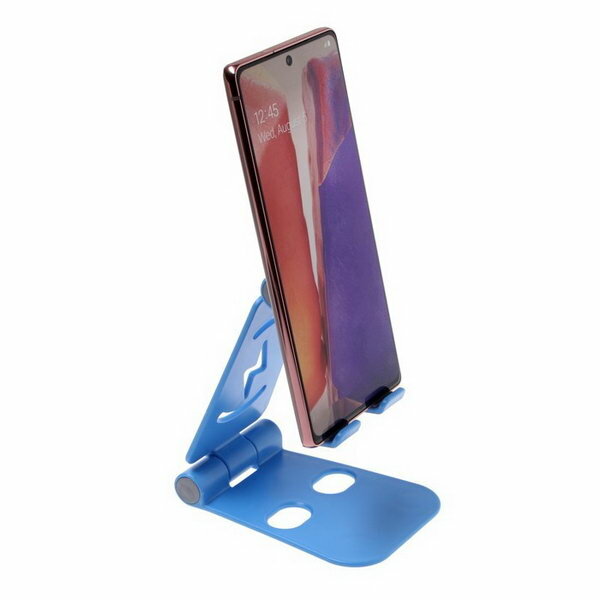 Подставка для телефона LuazON регулируемая высота силиконовые вставки синяя