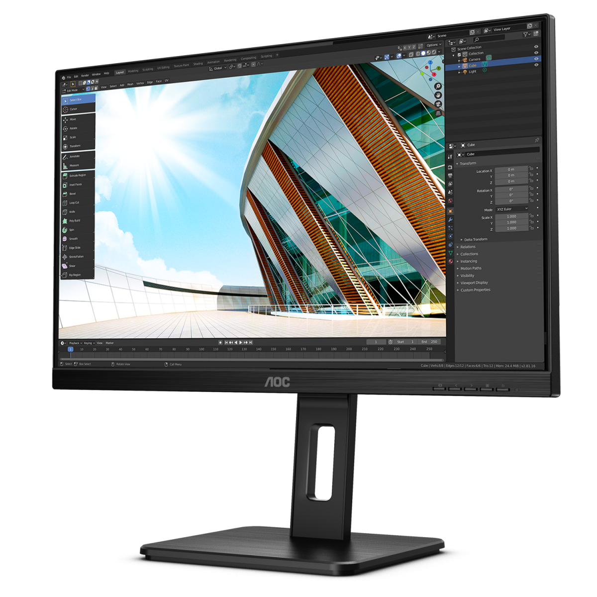 Монитор 27" AOC U27P2 3840x2160 60Гц IPS WLED 16:9 4ms HDMI DP 4*USB 3.2 1000:1 50M:1 178/178 350cd HAS Pivot Swivel Tilt Spea