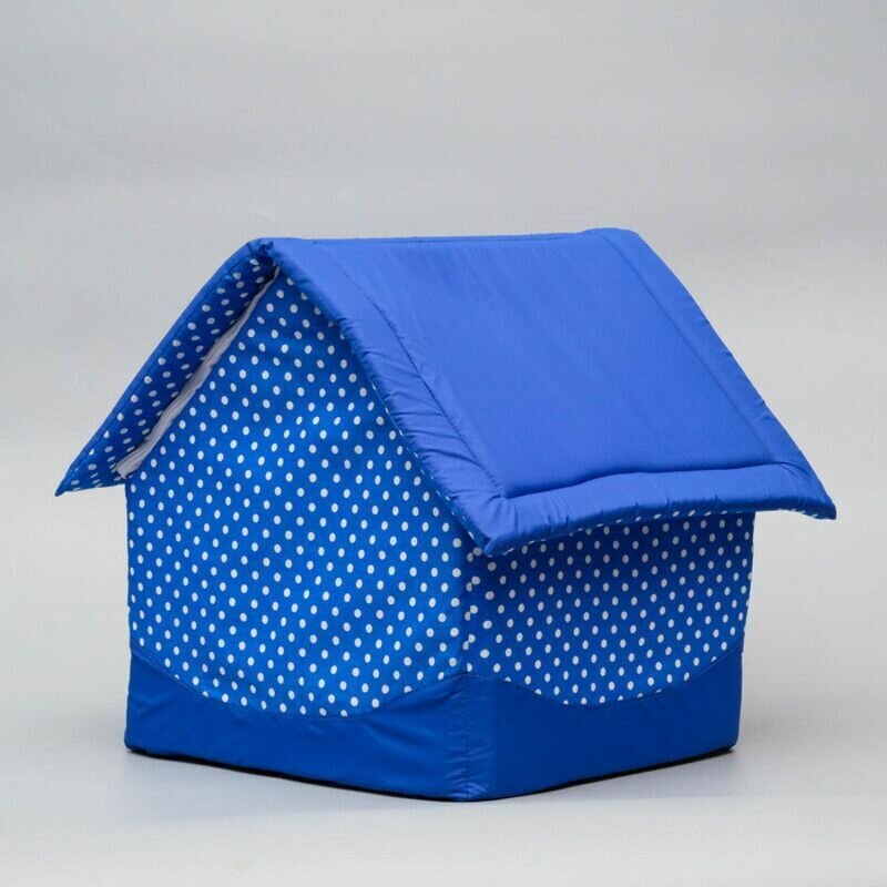 Домик для кошки, дом для кота, для собак, Нежность, 34 х 32 х 37 см, голубой - фотография № 5