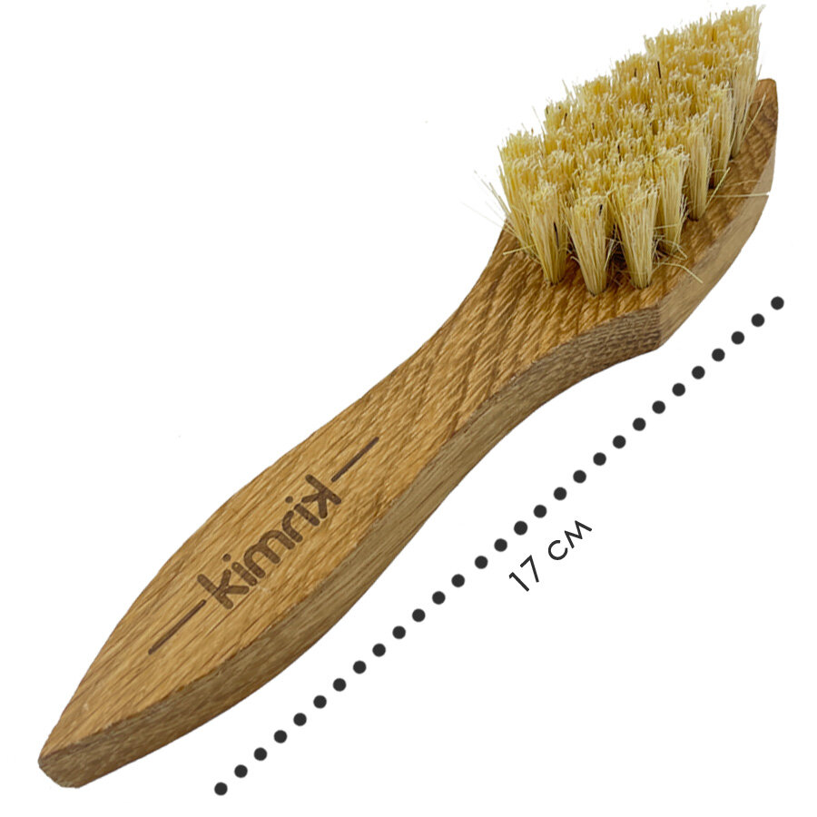 Щетка-намазок для обувного крема, бук, щетина свиная светлая - фотография № 4