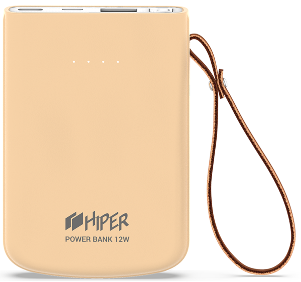 Внешний аккумулятор Power Bank 5000 мАч HIPER TRAVEL 5K PEACH розовый