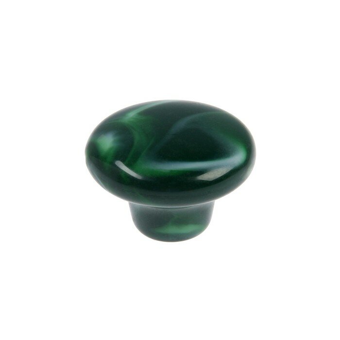 Ручка-кнопка CAPPIO, d=33 мм, акрил, цвет зеленый - фотография № 1