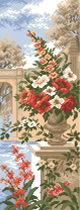 фото Цветы в вазе Рисунок на канве 24/47 24х47 Матренин Посад 0871