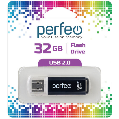 USB флешка PERFEO 32Gb C13 black USB 2.0