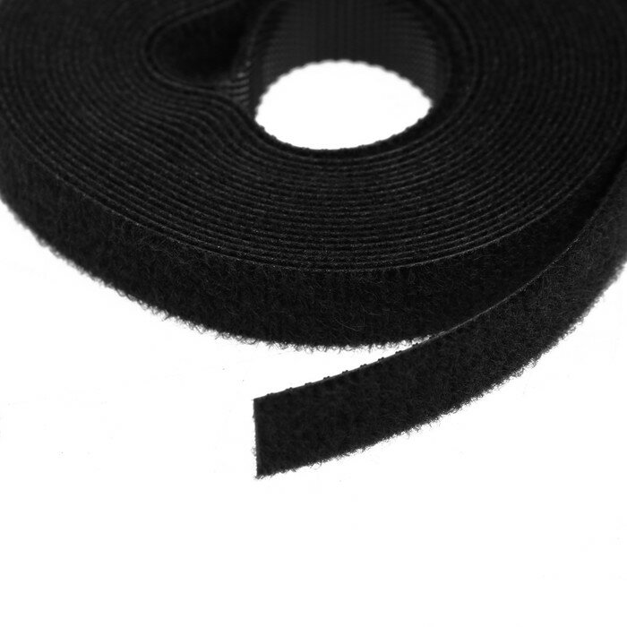 Лента-липучка для проводов 3000Х10Х1,5 мм тундра, цвет черный, 1 шт. - фотография № 2