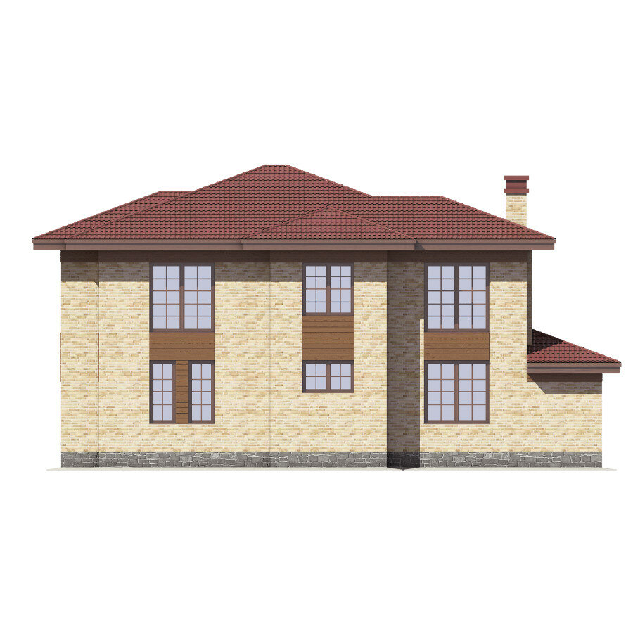 58-10H2L-Catalog-Plans - Проект двухэтажного дома из газобетона с террасой - фотография № 6