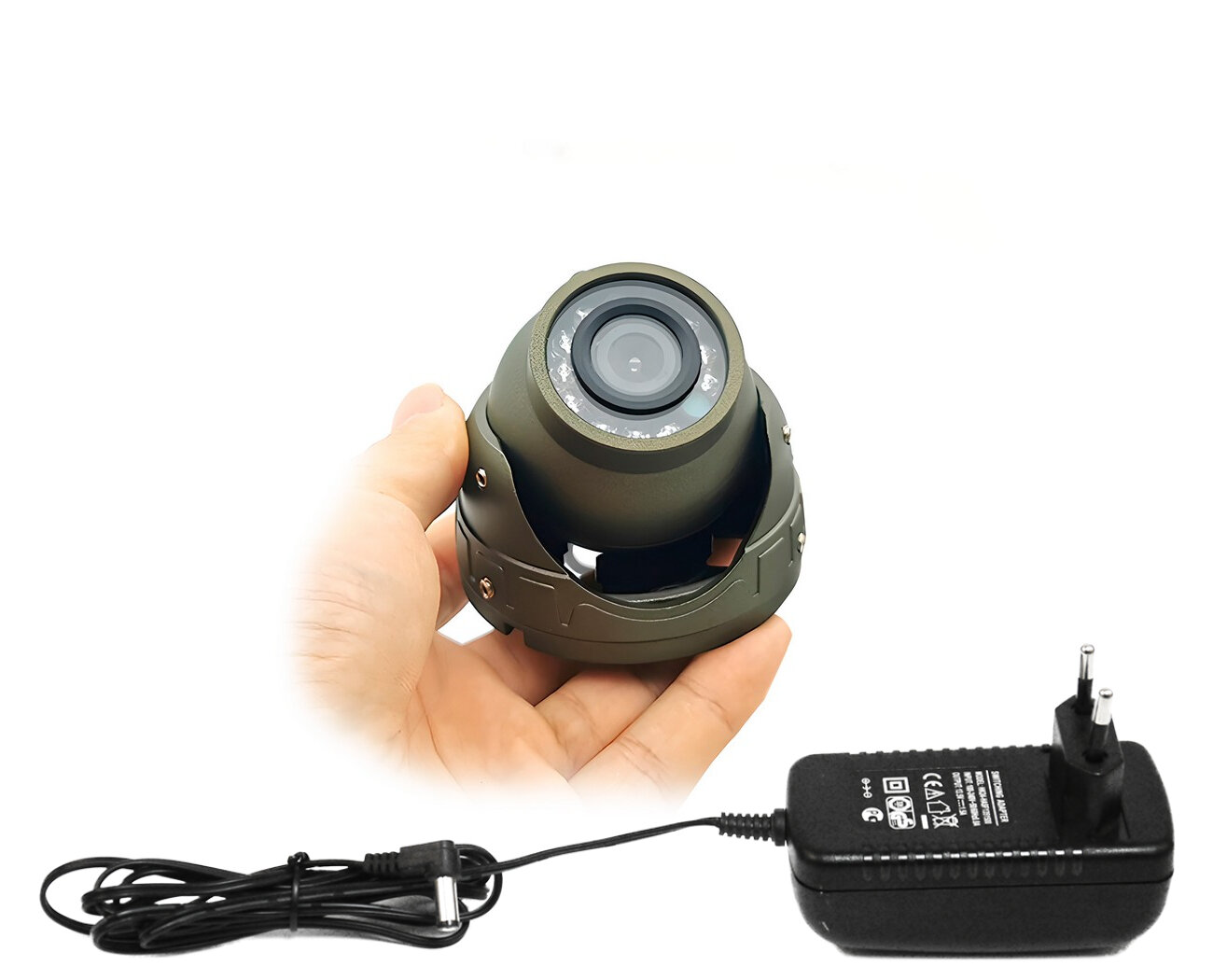КДМ Мод:11(А5) (E1871EU) - купольная 5MP AHD (TVI CVI) камера наблюдения - разрешение 5 Мп ИК-подсветка микрофон металлический корпус