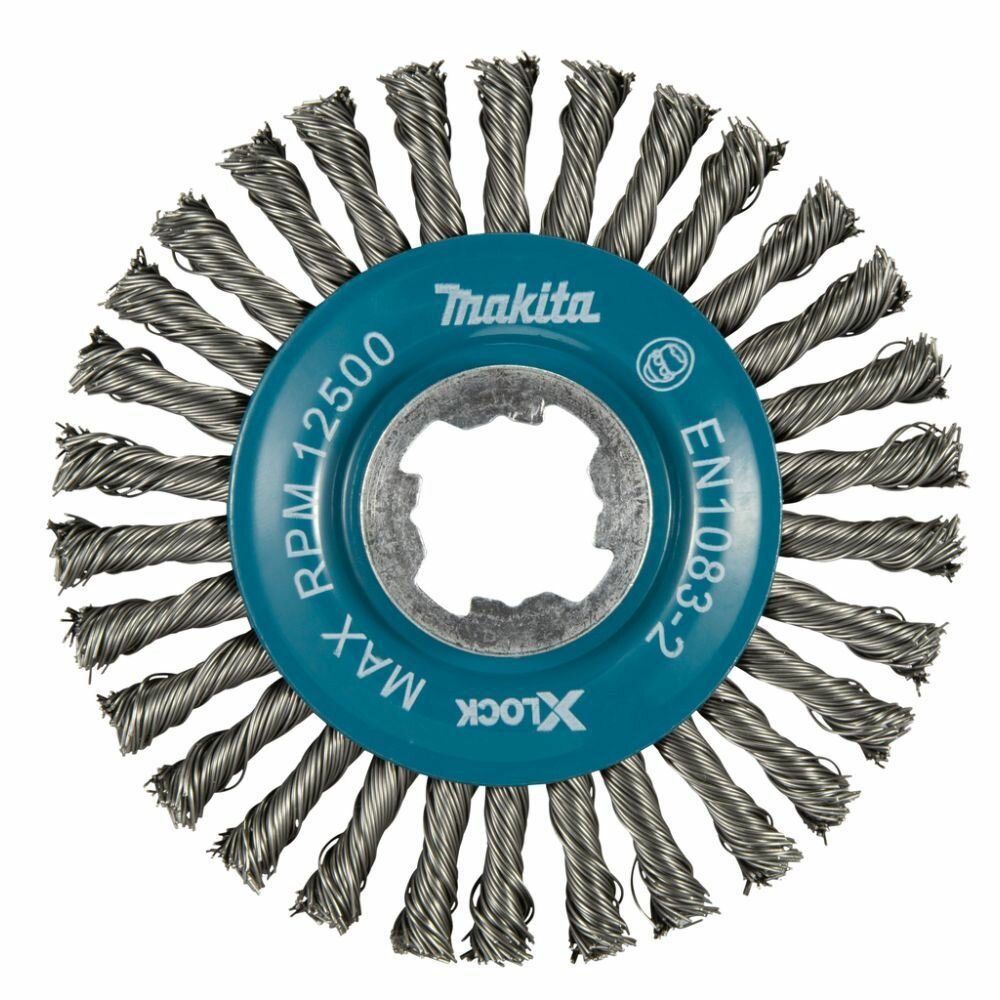 Щетка проволочная дисковая Makita X-lock (d115 мм толщина проволоки 0 5 мм тонкие пучки металл) D-73411