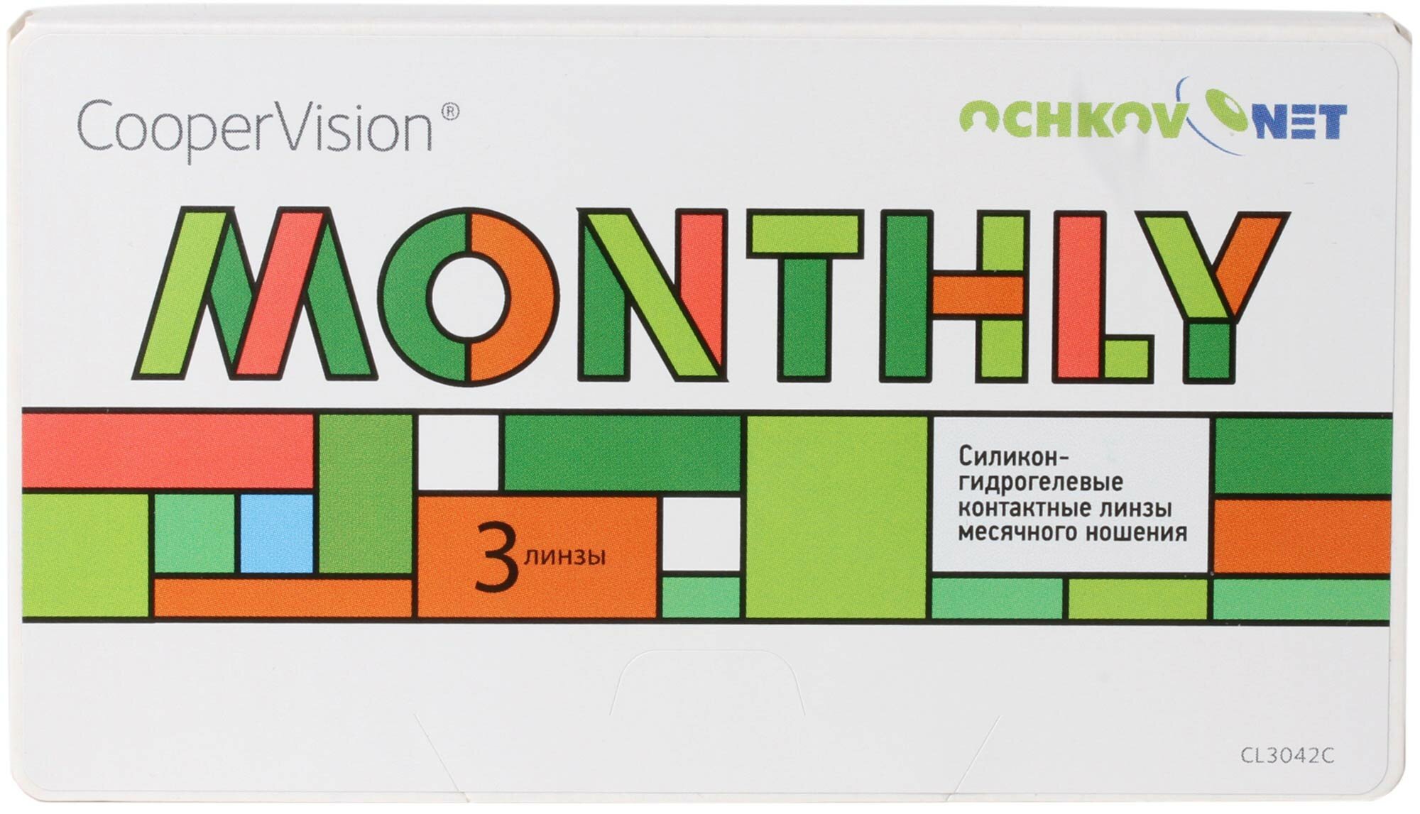 Ochkov.Net Monthly (Biofinity) 3 линзы В упаковке 3 штуки Оптическая сила -1.25 Радиус кривизны 8.6