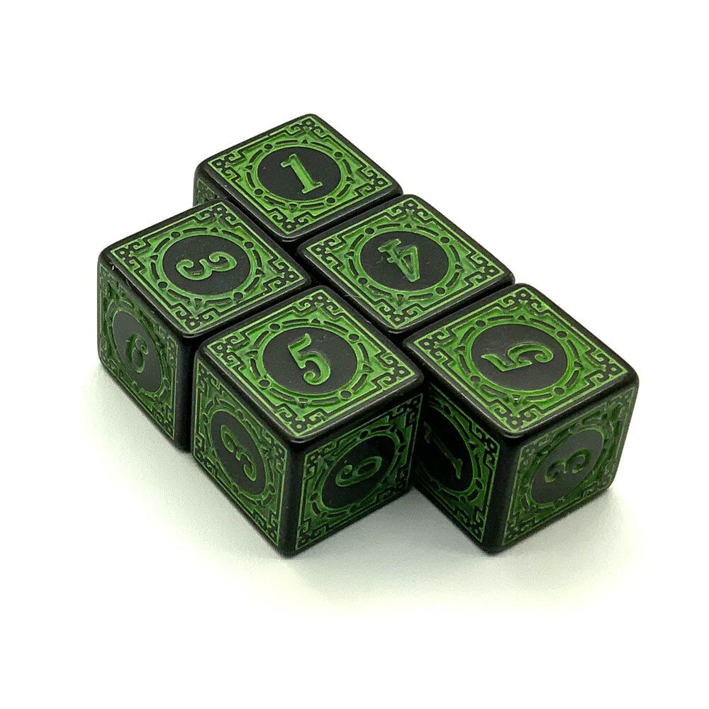 Ork's Workshop Кубики д6 16мм 5шт. Игровые Зеленые