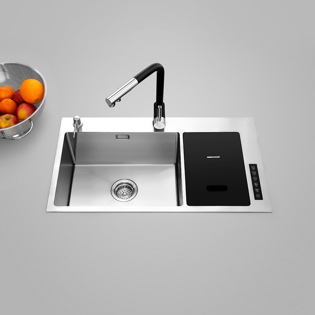 Умная кухонная мойка с ультразвуковой технологией мытья Mensarjor Kitchen Sink With Smart Washing Machine (JBS2T-M1Pro) (без смесителя) - фотография № 3