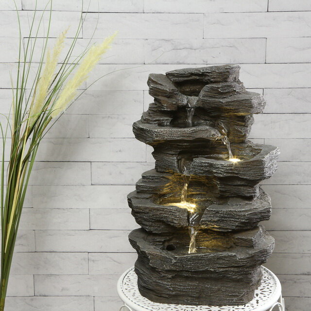 Kaemingk Декоративный фонтан Аламере 39 см с LED подсветкой 9892905