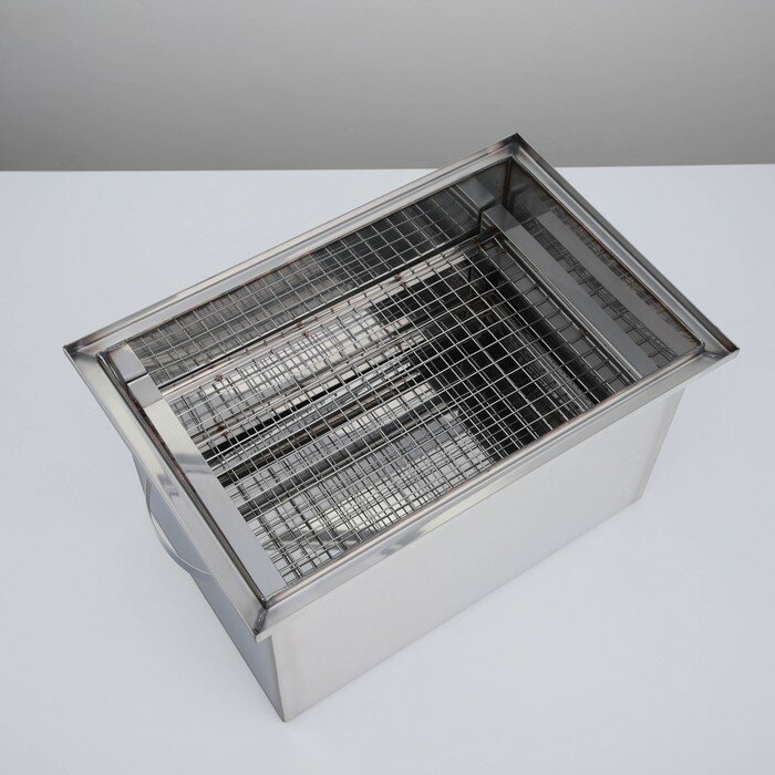 Коптильня, для горячего копчения, 250×400×250, нержавеющая сталь - фотография № 7