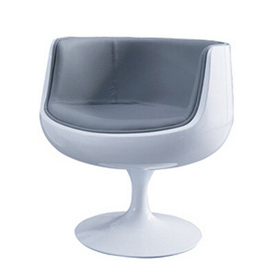 Кресло Cup Chair дизайнера Eero Aarnio (синий, натуральная кожа) - фотография № 10