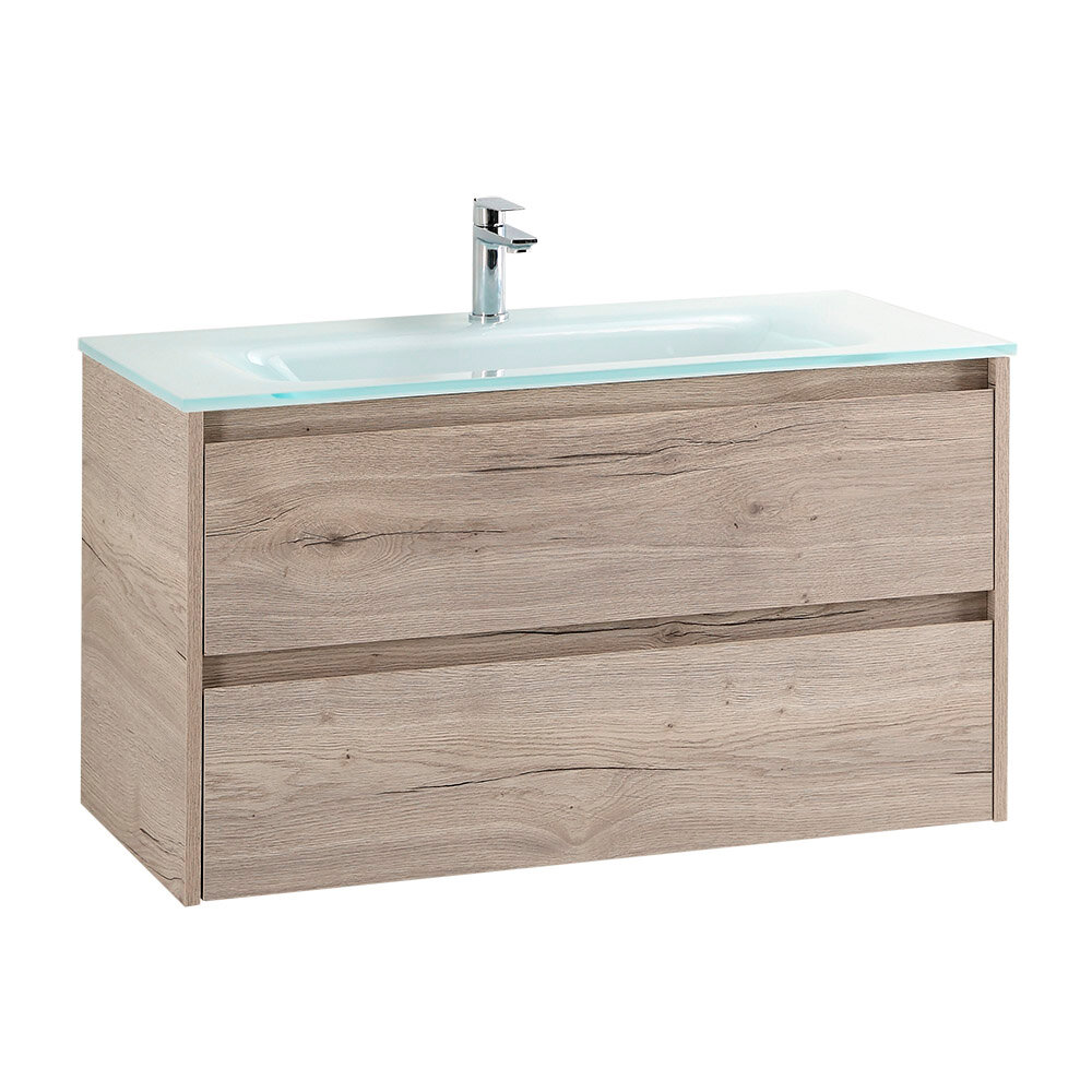 Мебель для ванной BelBagno KRAFT 100 с раковиной BB1010/BL Rovere Galifax Bianco