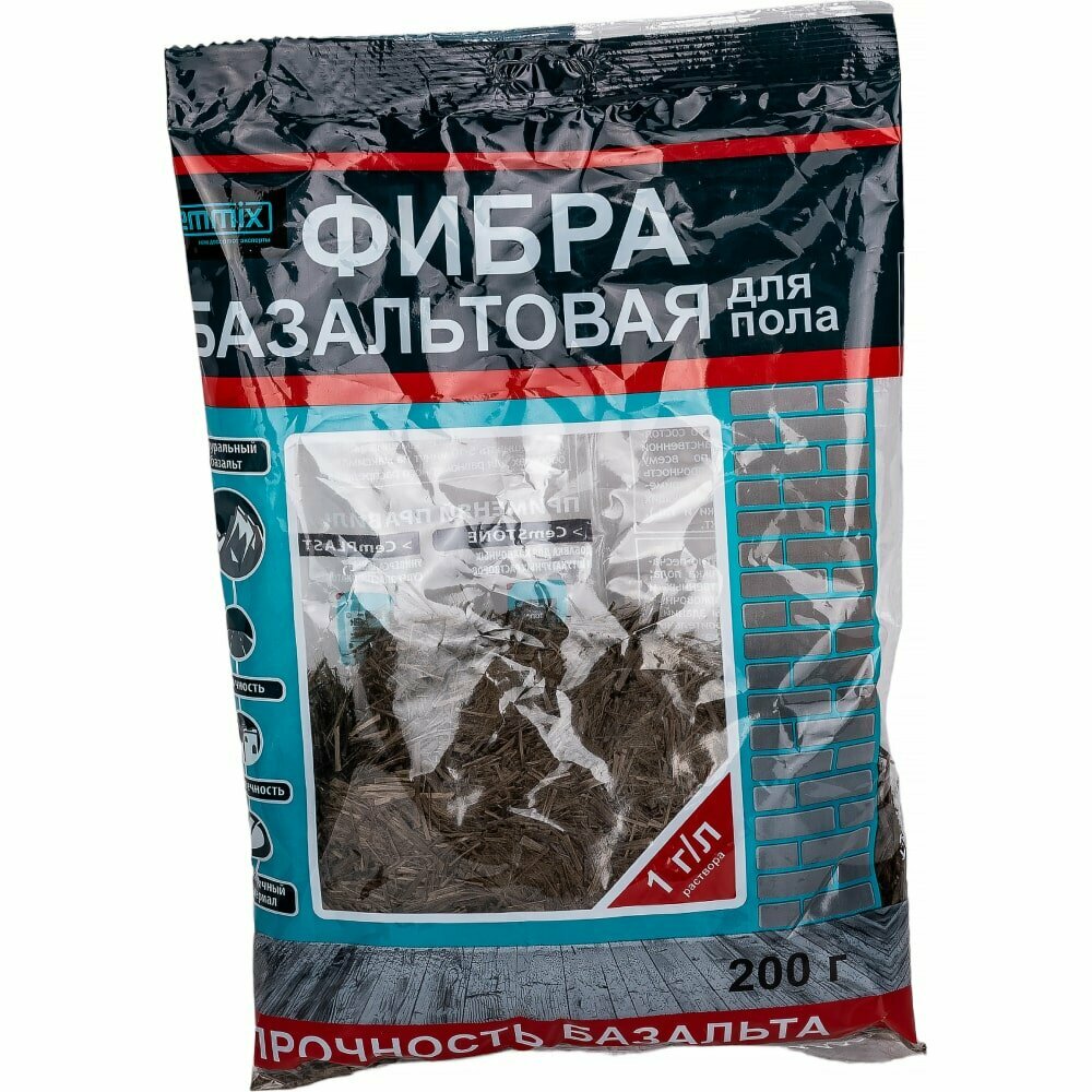 CEMMIX Фибра базальтоваяFibra R 1 кг. 200 Г 82553543