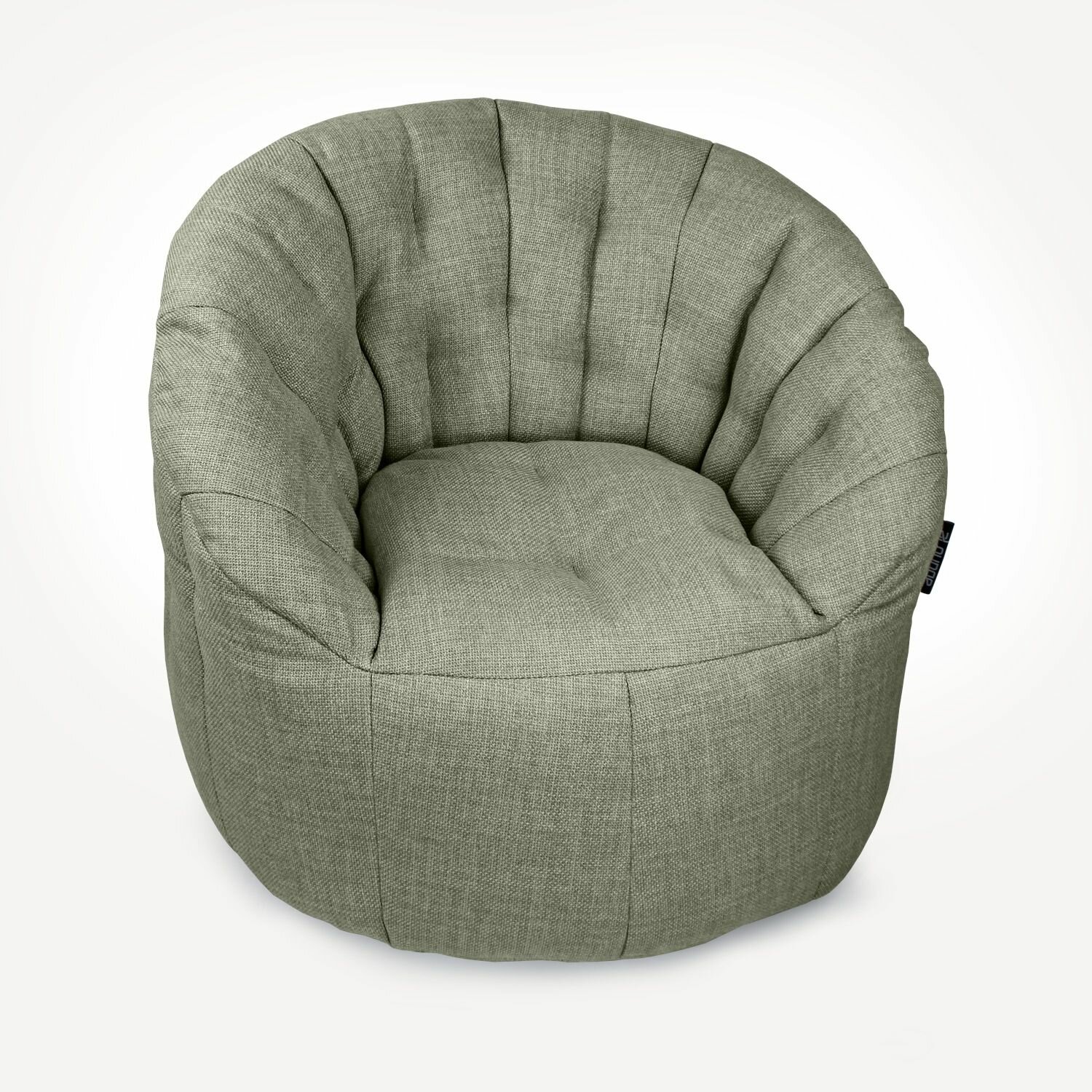 Современное дизайнерское кресло для отдыха aLounge - Butterfly Sofa - Lime Citrus (рогожка, серо-зеленый) - фотография № 4
