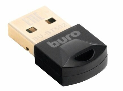 Адаптер Bluetooth Buro BU-BT502 BT 5.0+EDR class 1.5 20м черный