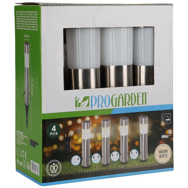 фото Koopman Набор садовых светильников на солнечной батарее Solar Richwood 33 см, 4 шт, IP44 AF5000460