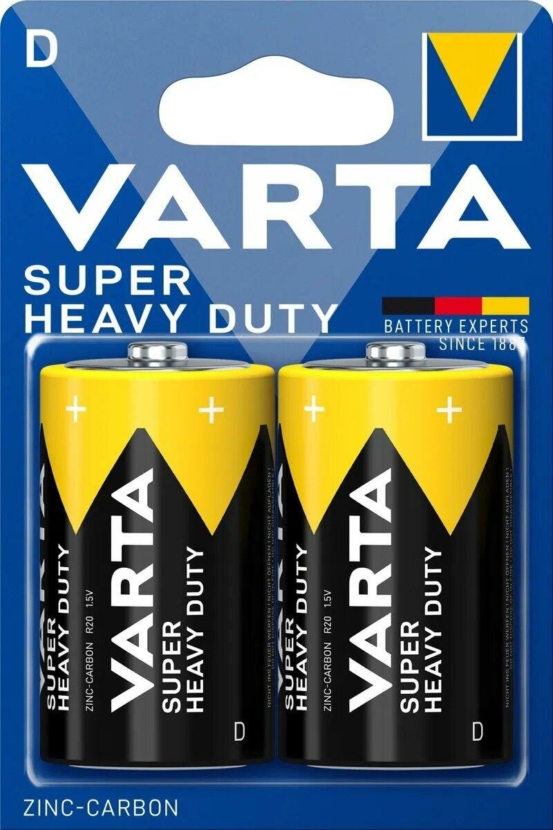 R20/D Varta Super Heavy Duty BL2, 2шт.