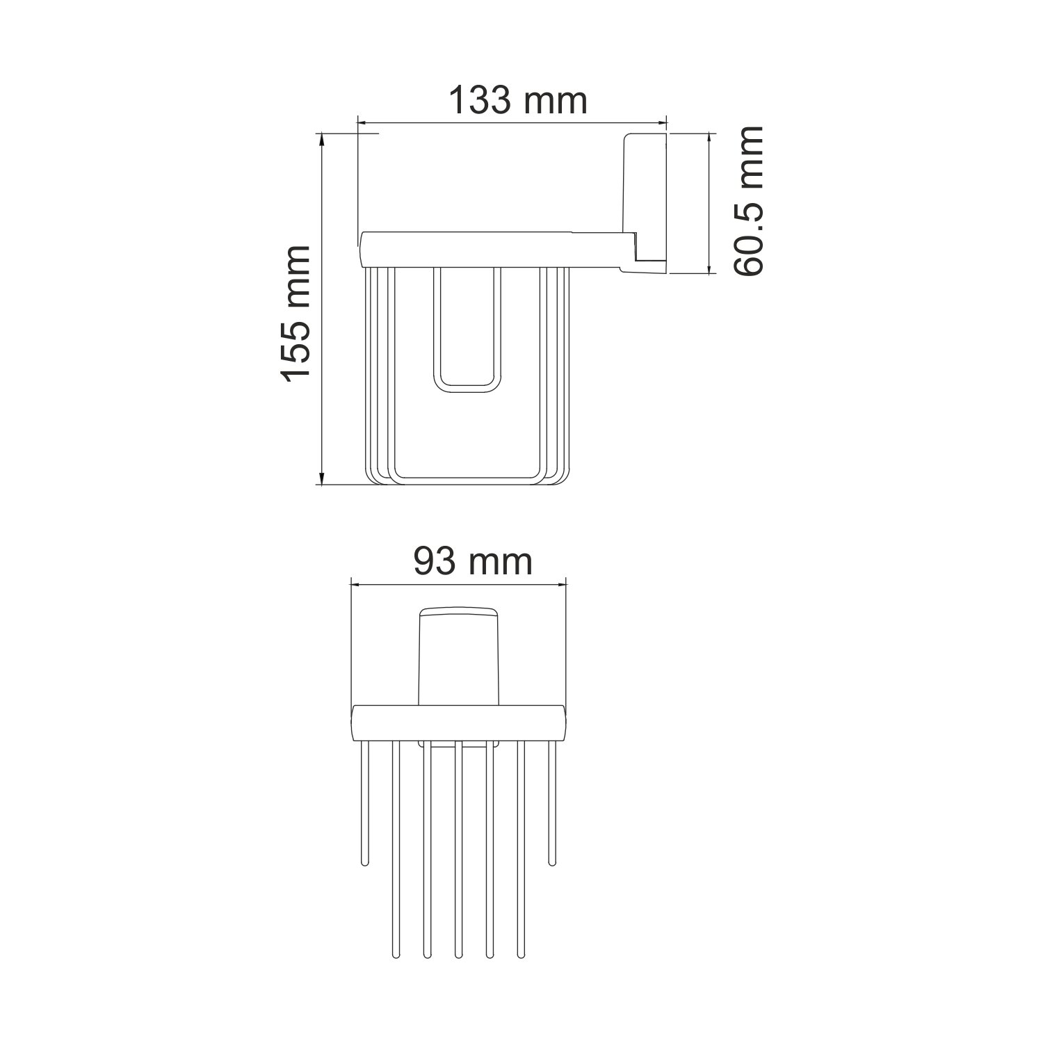 Держатель освежителя WasserKRAFT Exter (K-5245) бронза - фотография № 3