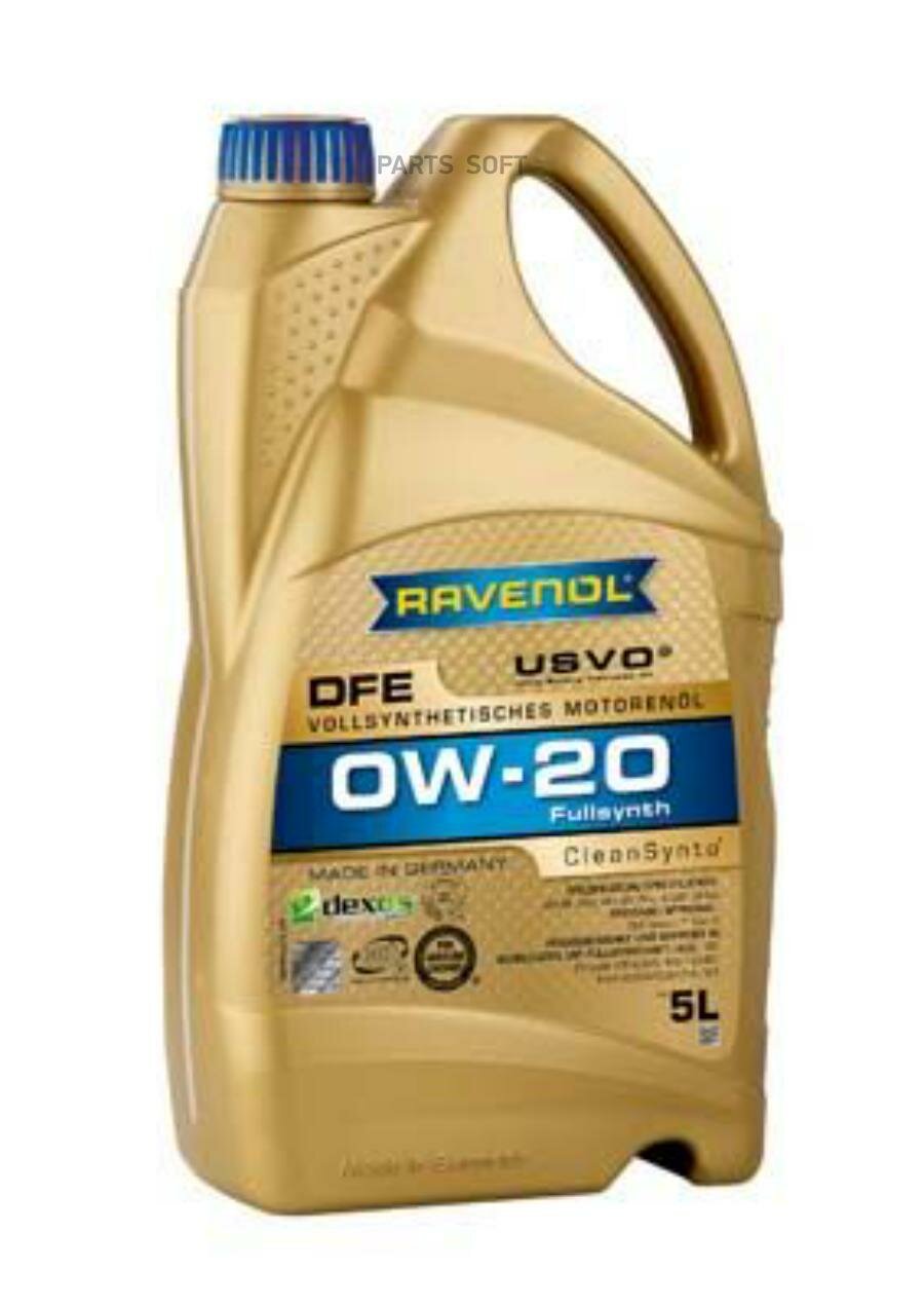 RAVENOL 1111109-005-01-999 Моторное масло RAVENOL DFE SAE 0W-20 (5л) new