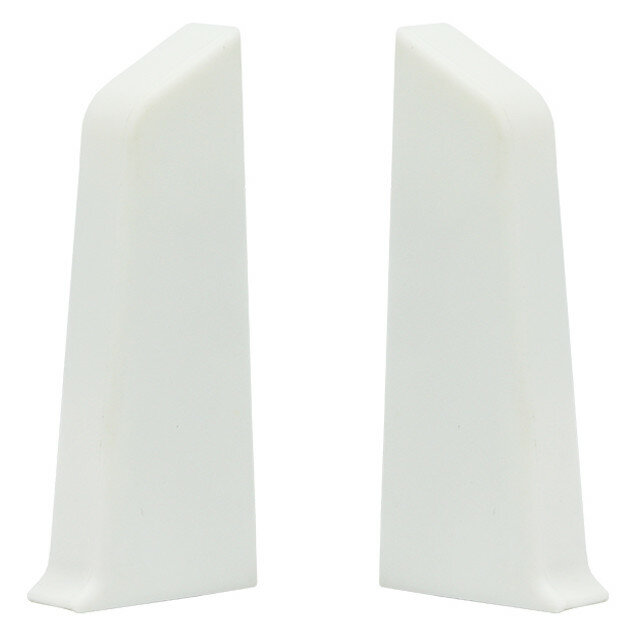 фото Заглушки для плинтуса пвх winart quadro 55мм белый матовый левая+правая