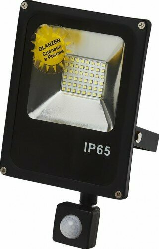 Прожектор GLANZEN FAD-0017-10 SMD IP65 6000K с датчиком движения