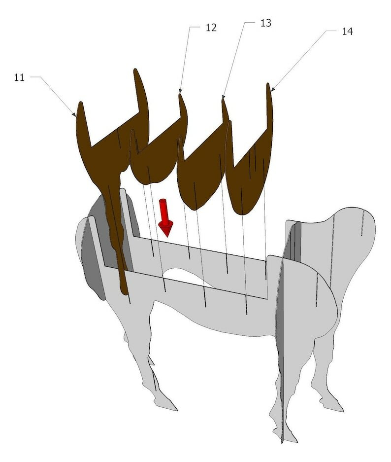 Тематический разборный мангал, Барбекю, гриль Лошадь - огнеупорная краска - фотография № 5