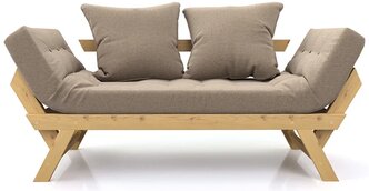 Садовый диван кушетка Soft Element Осварк Textile Beige, массив дерева, рогожка, на дачу, для кафе,бара, в салон красоты