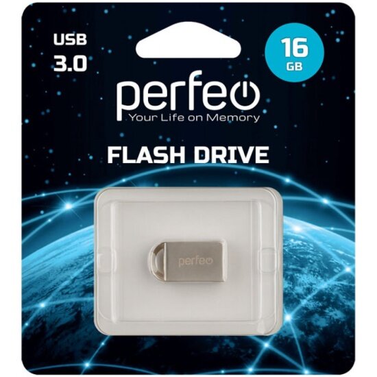 USB флешка PERFEO 16Gb M11 silver USB 3.0