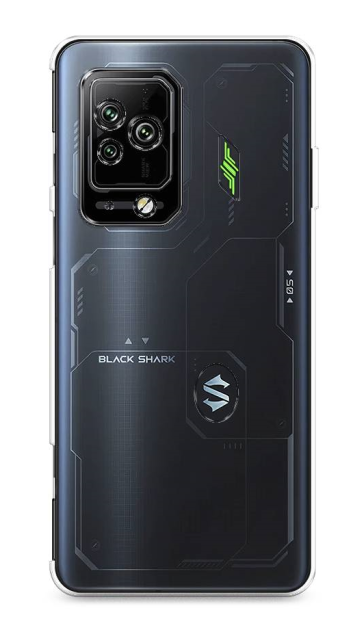 Чехол силиконовый для Xiaomi Black Shark 5 Pro, с защитой камеры, прозрачный