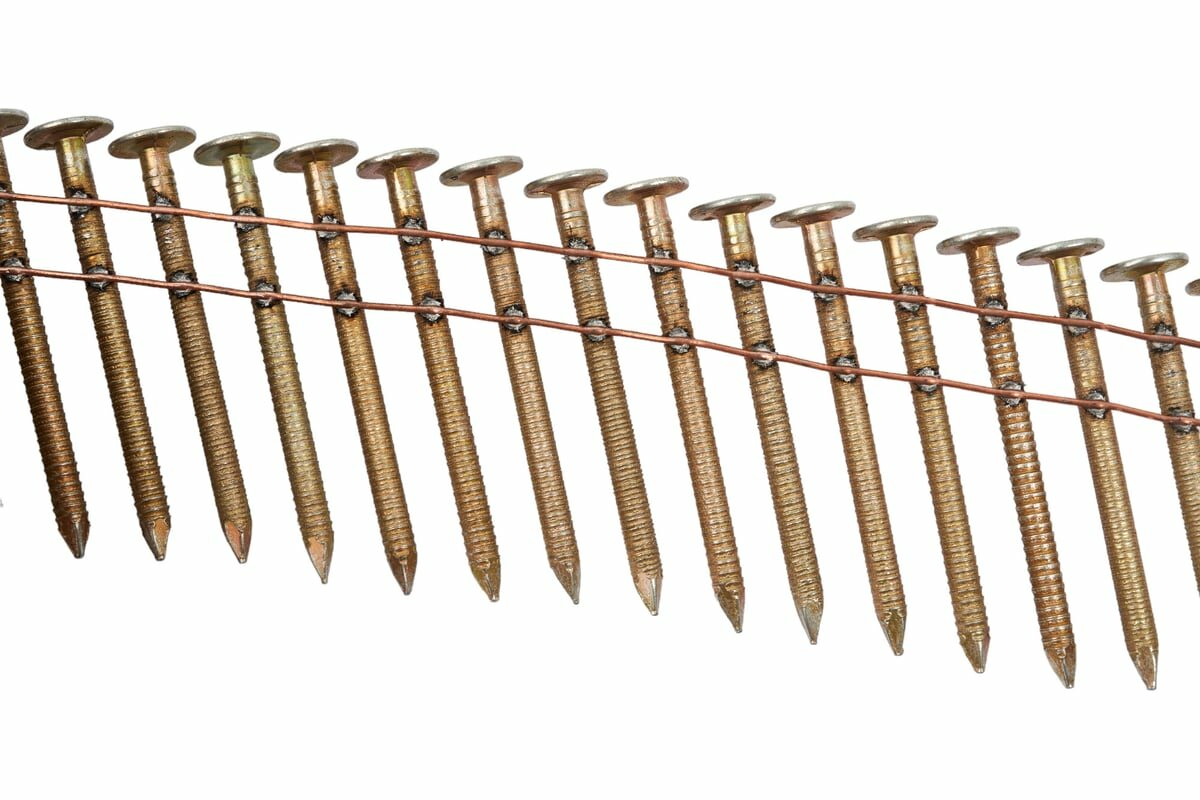 фото Спгф Гвоздь Кровельный Барабанный, 45х3.1мм, Ершеный, Оцинкованный-Желтопассивированный (Zn+Cr), 1440 шт ГКБ_453.1_Ер_Пр_ЦнХр_СПГФ