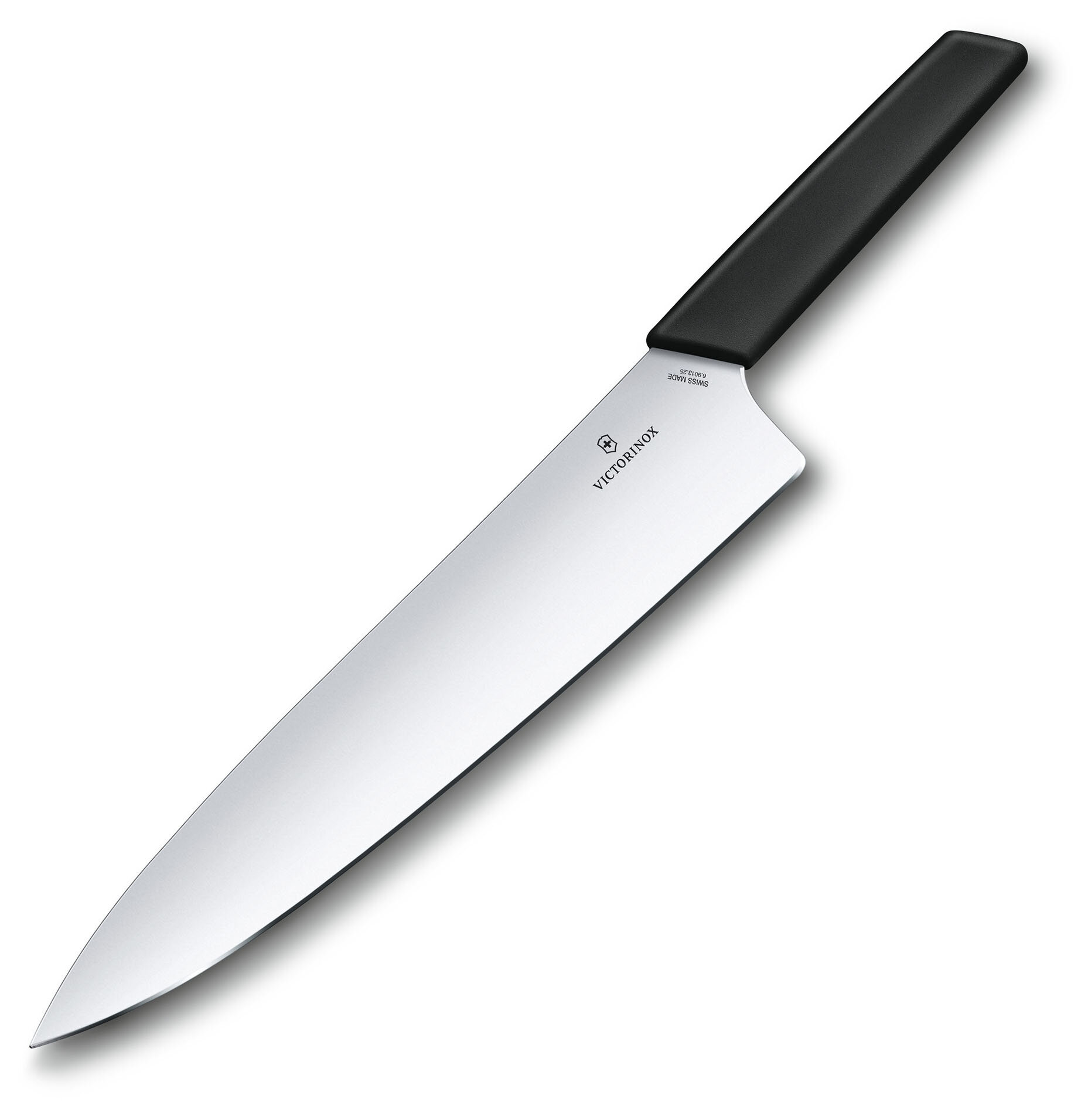 Нож кухонный Victorinox Swiss Modern (6.9013.25B) стальной разделочный лезв.250мм прямая заточка чер
