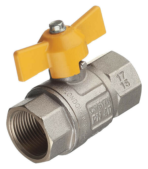 фото Кран шаровой газовый Tiemme 3/4 ВР(г) х 3/4 ВР(г) бабочка