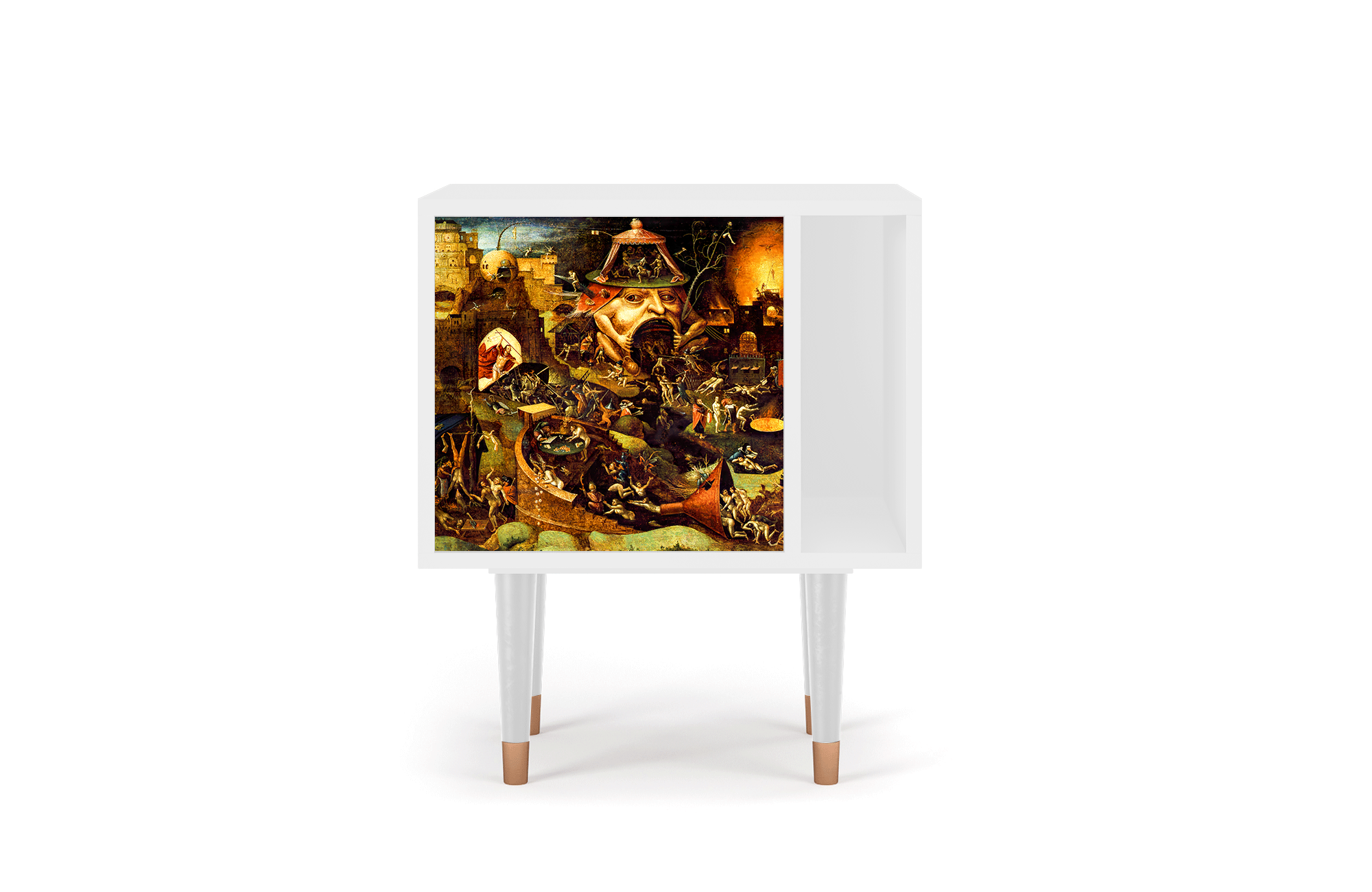 Прикроватная тумба - STORYZ - S2 Christ in Limbo by Hieronymus Bosch , 58 x 69 x 48 см, Белый - фотография № 2