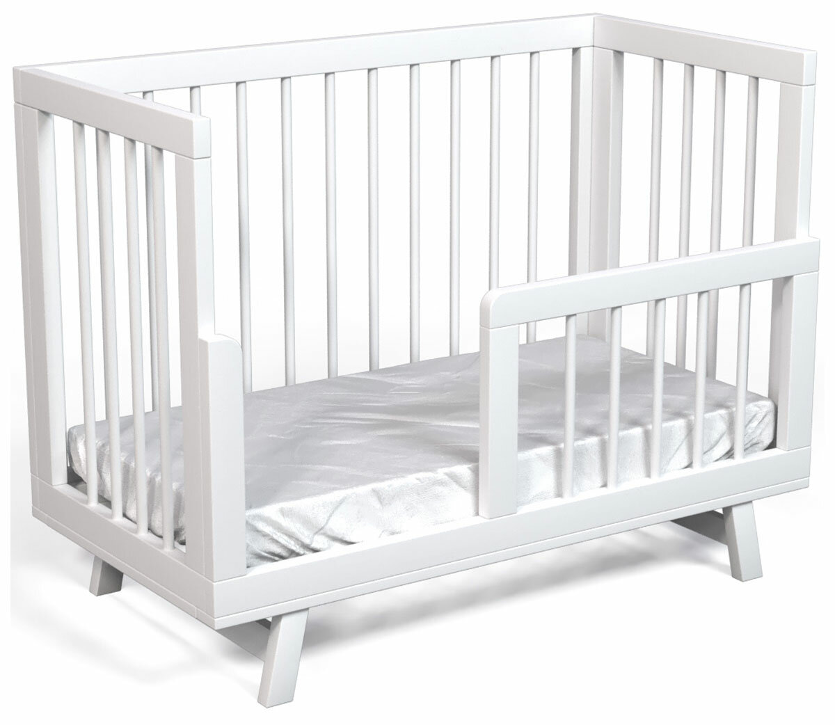 Кроватка для новорожденного Lilla Aria белая