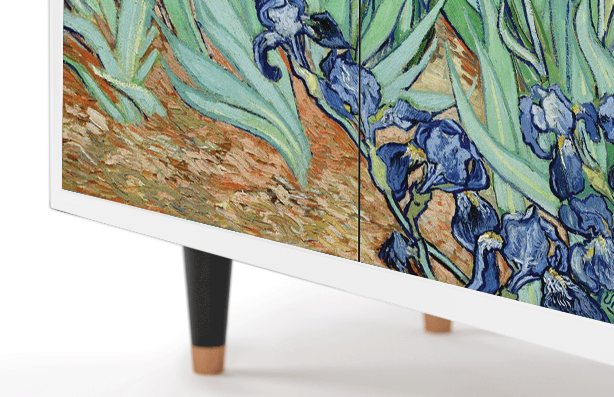 Комод - STORYZ - BS3 Irises by Vincent van Gogh, 94 x 96 x 48 см, Белый - фотография № 5