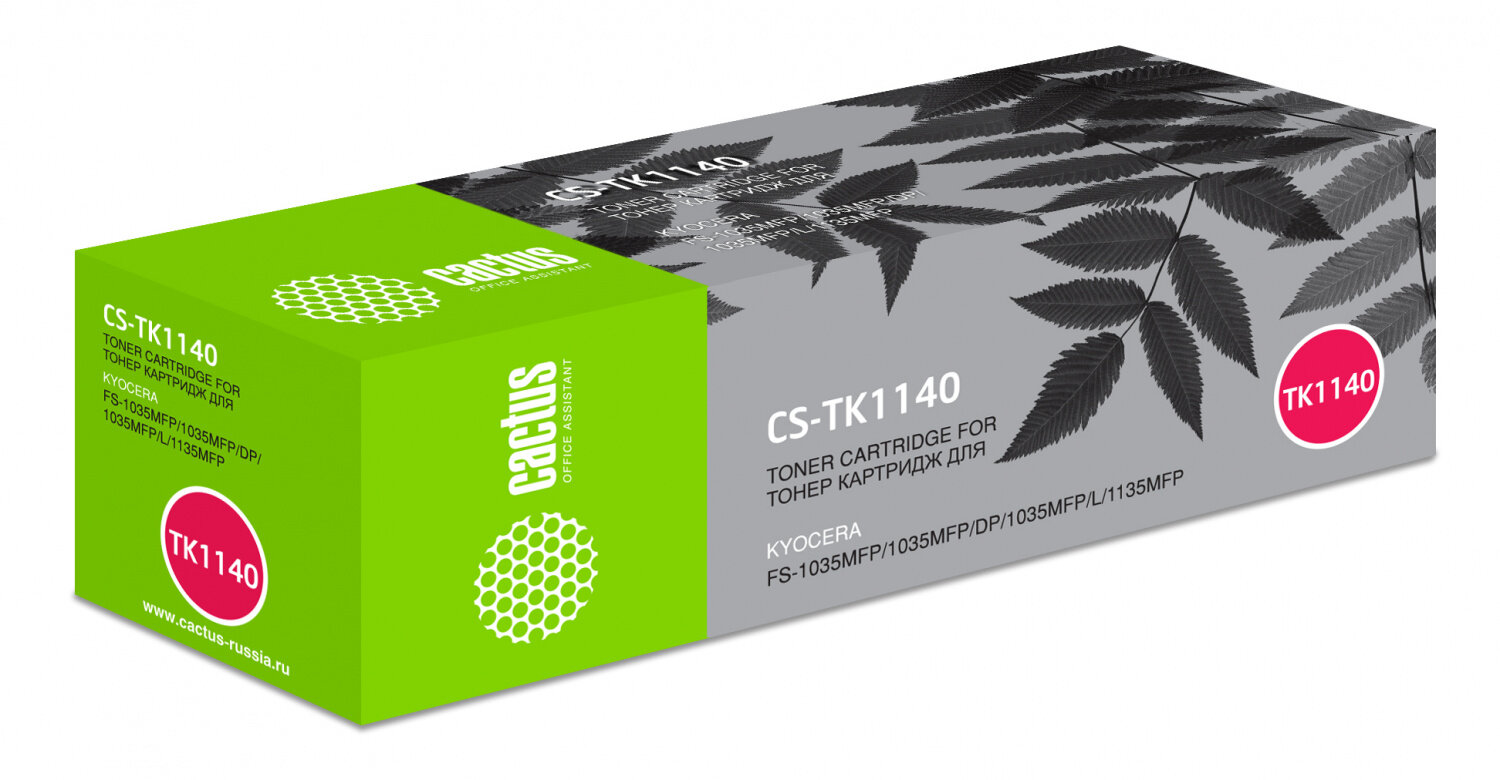 Тонер Картридж Cactus CS-TK1140 черный (7200стр.) для Kyocera FS-1035/1135/M2535dn