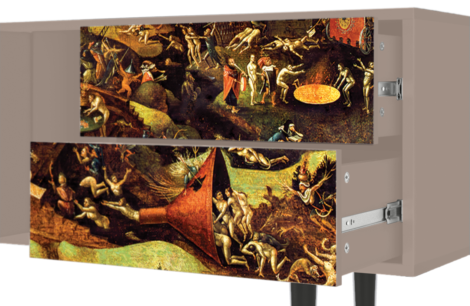 ТВ-Тумба - STORYZ - T1 Christ in Limbo by Hieronymus Bosch , 170 x 69 x 48 см, Бежевый - фотография № 5