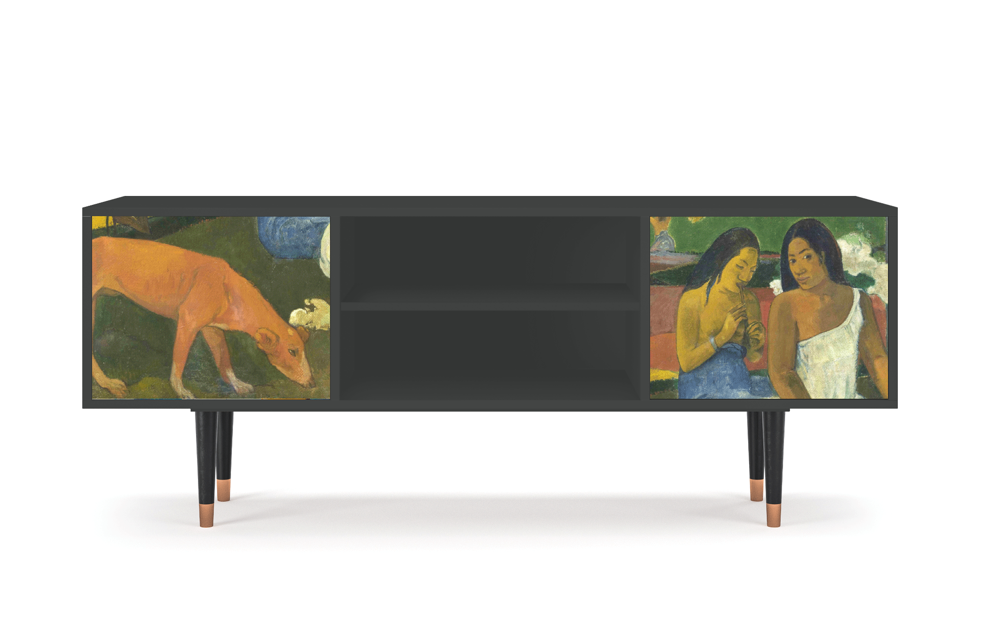 ТВ-Тумба - STORYZ - T2 Arearea by Paul Gauguin, 170 x 69 x 48 см, Антрацит - фотография № 2