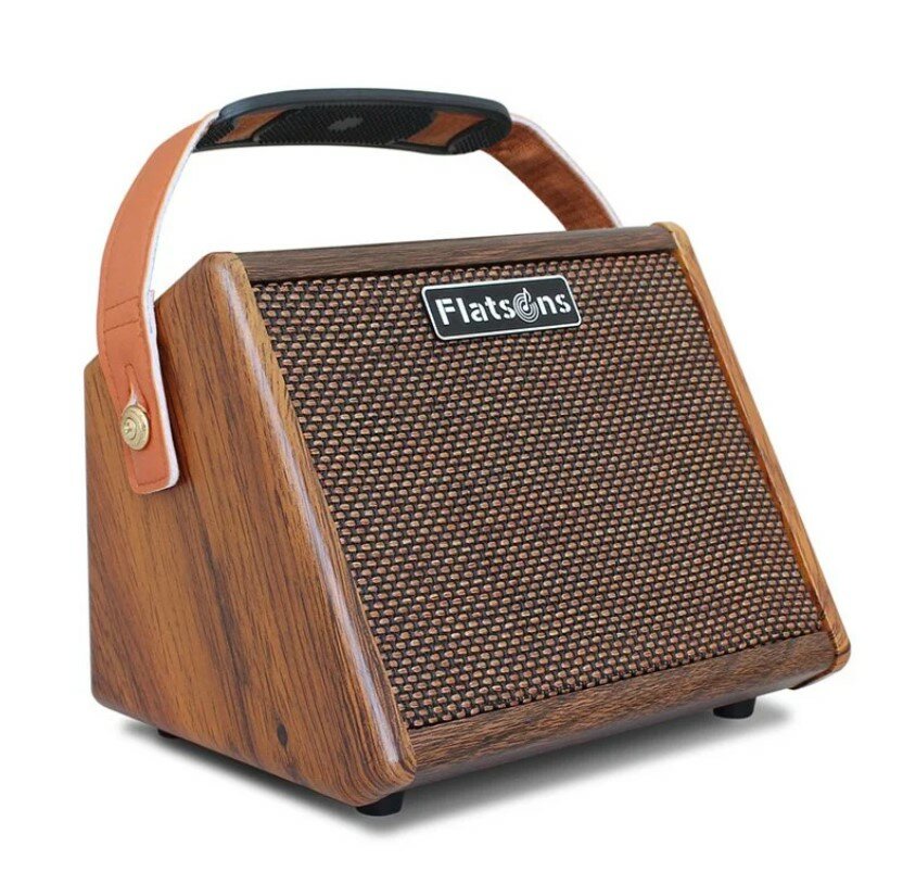 Flatsons Crush-15 Комбоусилитель для акустической гитары портативный с аккумулятором и входом для микрофона 15Вт
