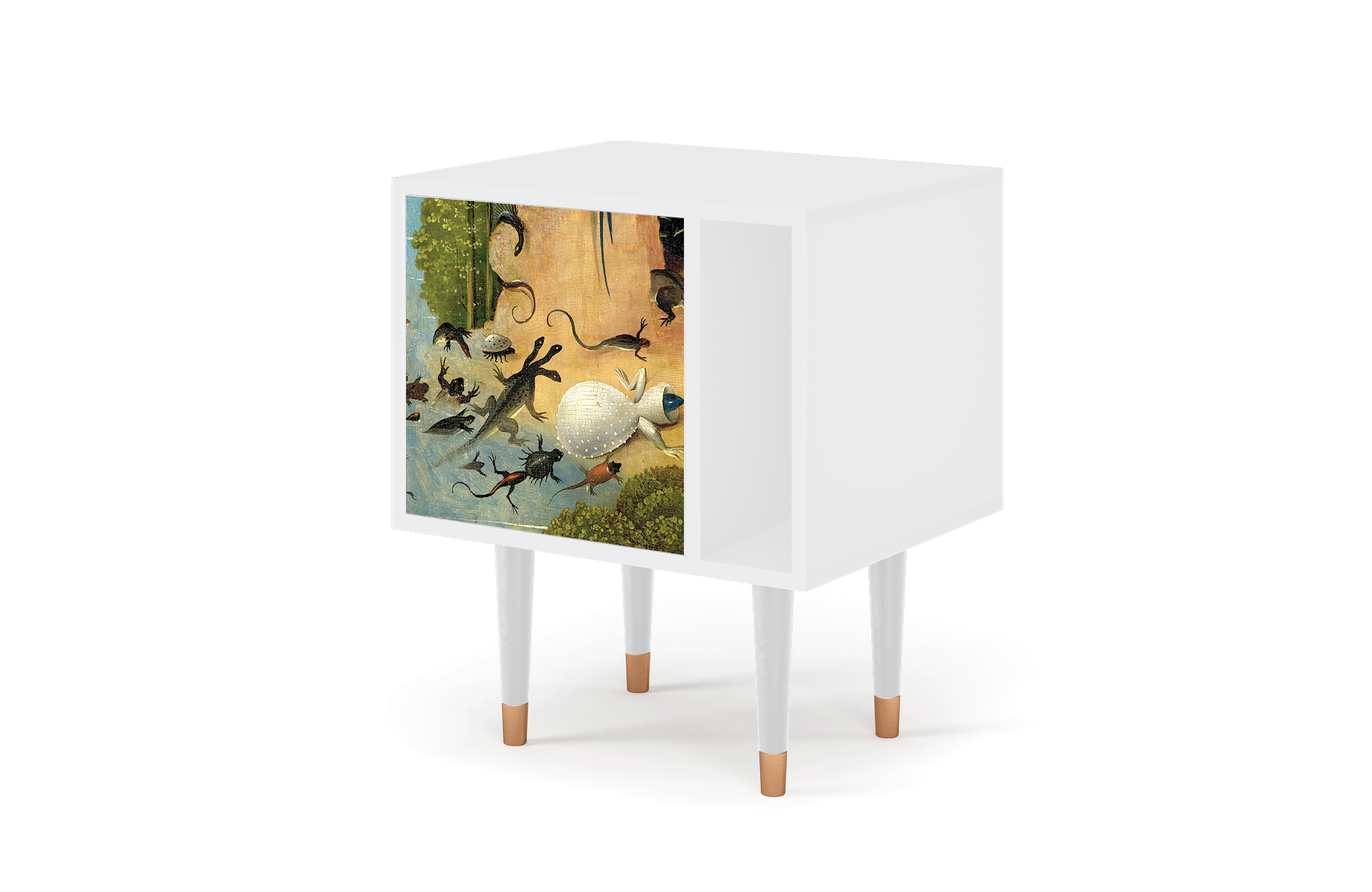Прикроватная тумба - STORYZ - S2 The Garden by Hieronymus Bosch, 58 x 69 x 48 см, Белый - фотография № 3